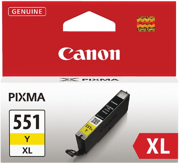 Aanklager haspel Plaatsen Inktcartridge Canon CLI-551XL geel HC Duurzame Kantoorartikelen
